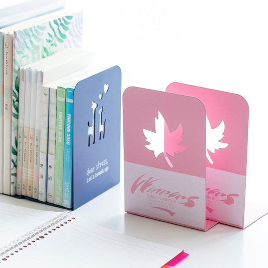 Decorative Metal Bookend Pair - angle view