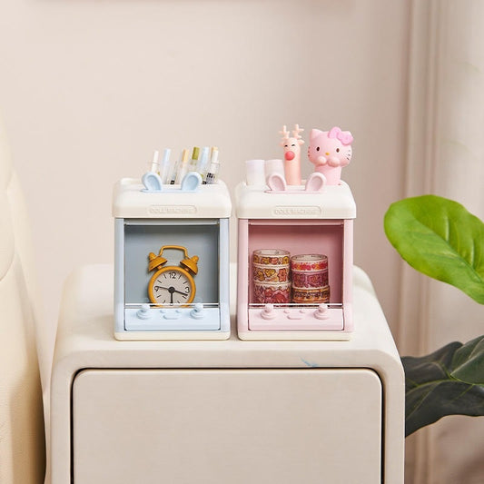 Compact Desktop Storage Cabinet - angle view