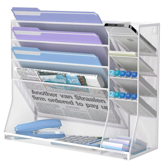 Four-Tier Mesh Desktop Paper and Supply Organizer - main view