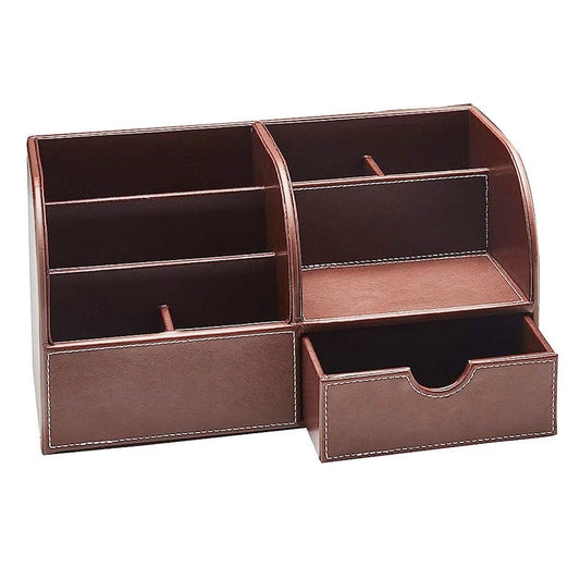 PU Leather Desktop Stationery Organizer Set - main view