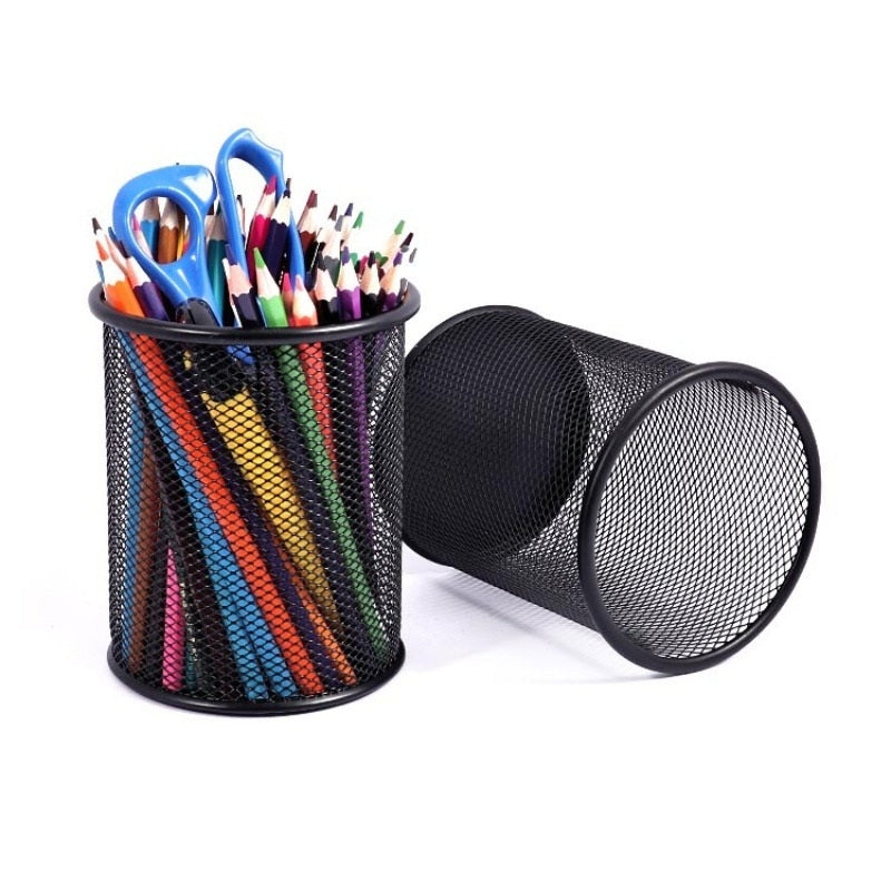 Round Metal Mesh Desktop Pen Cup - main view