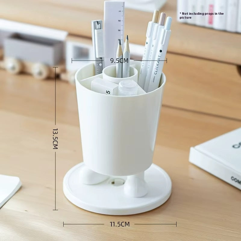 Rotating Multi-Compartment Desktop Pen Holder - detail view