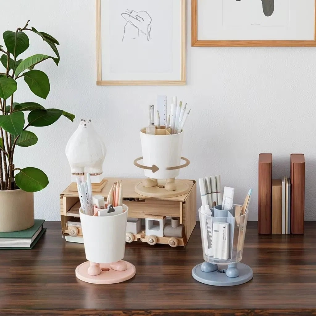 Rotating Multi-Compartment Desktop Pen Holder - lifestyle view
