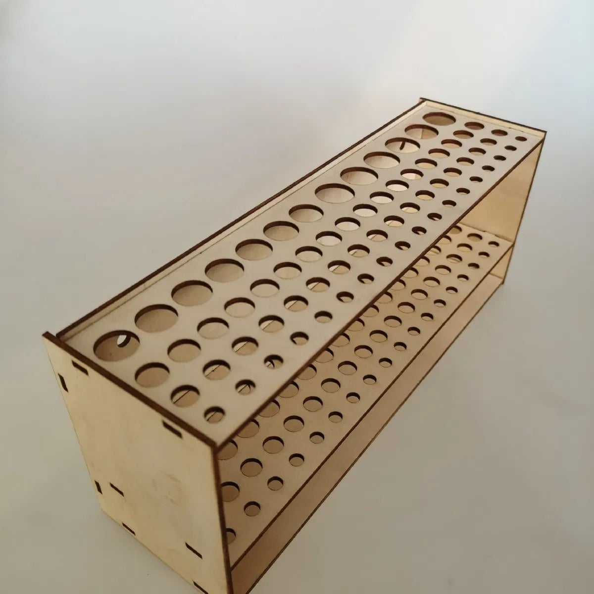 Wooden 67-Slot Brush and Pencil Organizer - lifestyle view