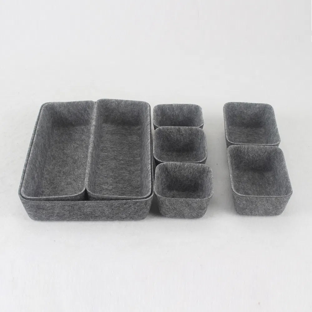 Eight-Piece Felt Drawer Organizer Set - detail view