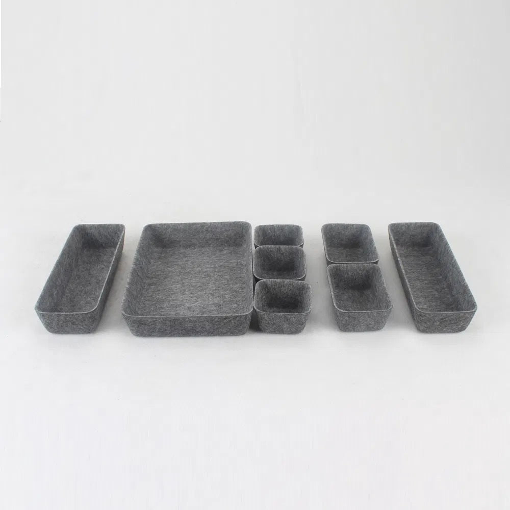 Eight-Piece Felt Drawer Organizer Set - lifestyle view
