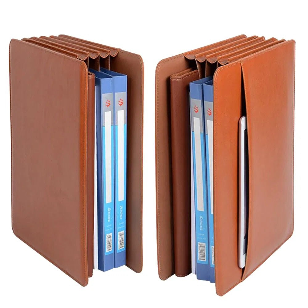 Expandable PU Leather File Organizer - detail view