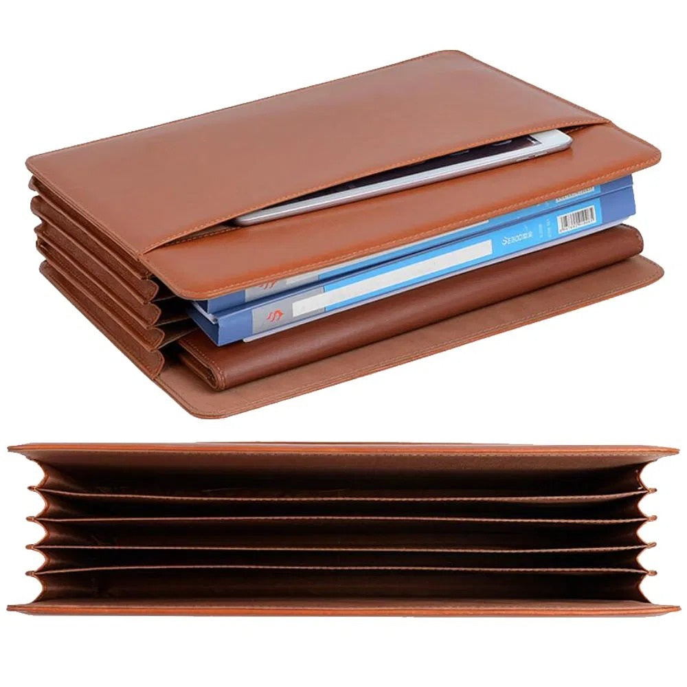 Expandable PU Leather File Organizer - lifestyle view