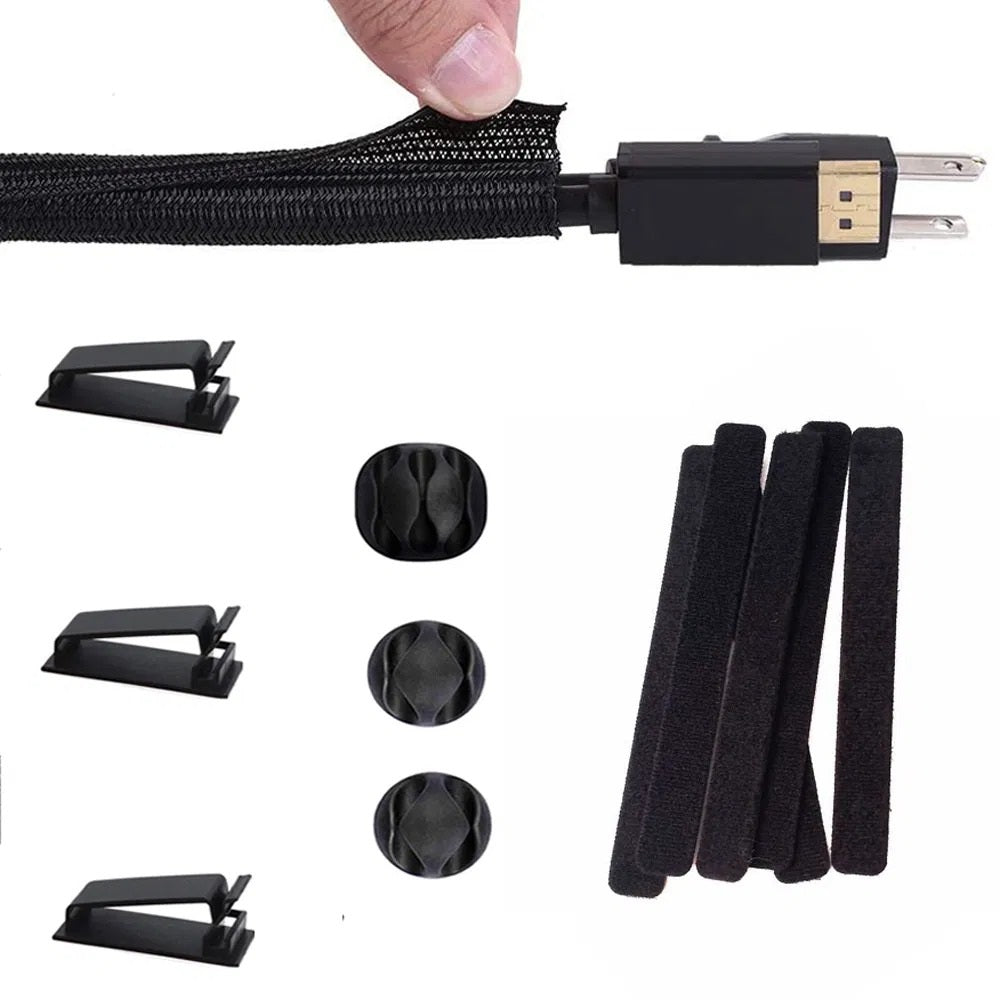 Desktop Cable Management Organizer Kit - angle view