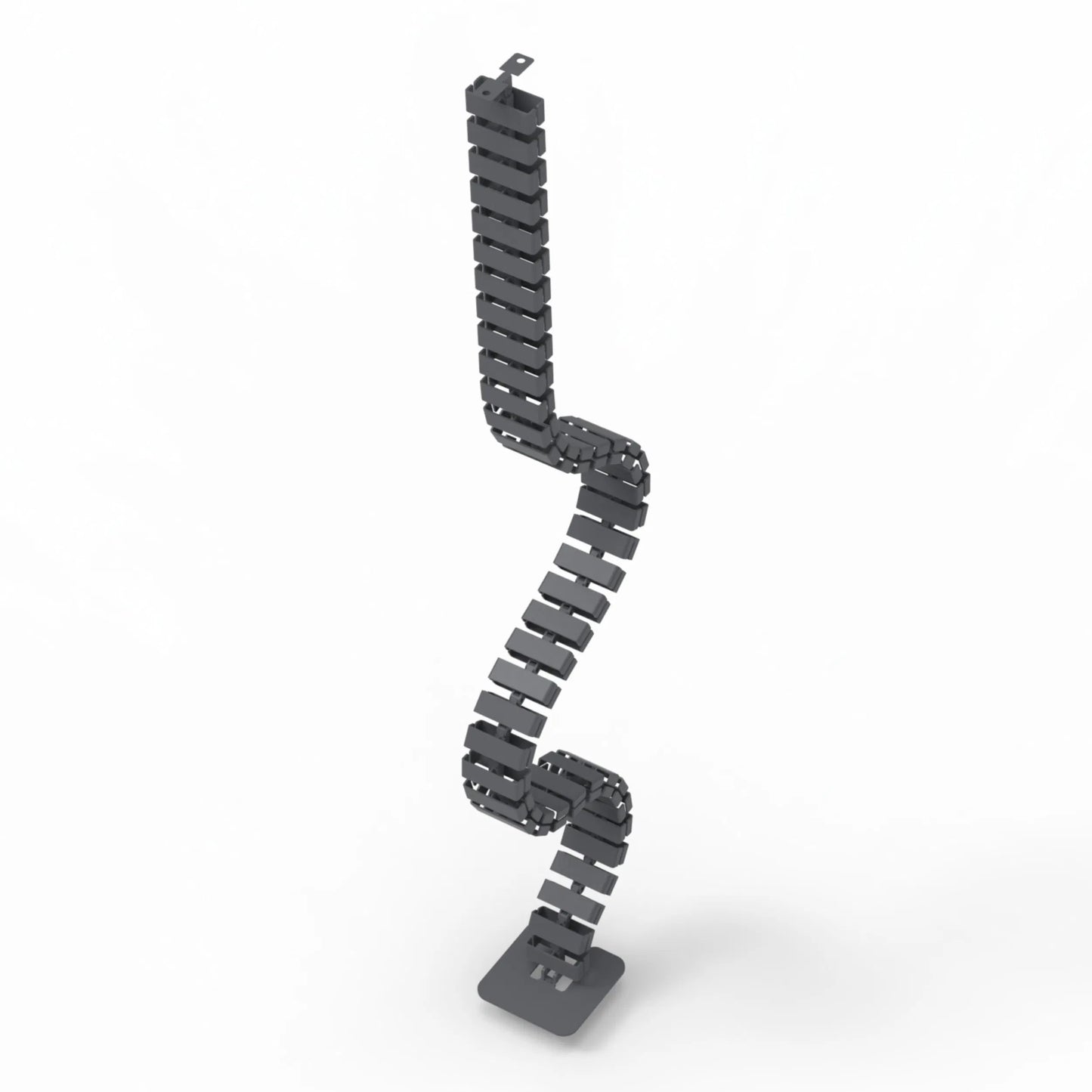 Flexible Under-Desk Cable Spine - angle view