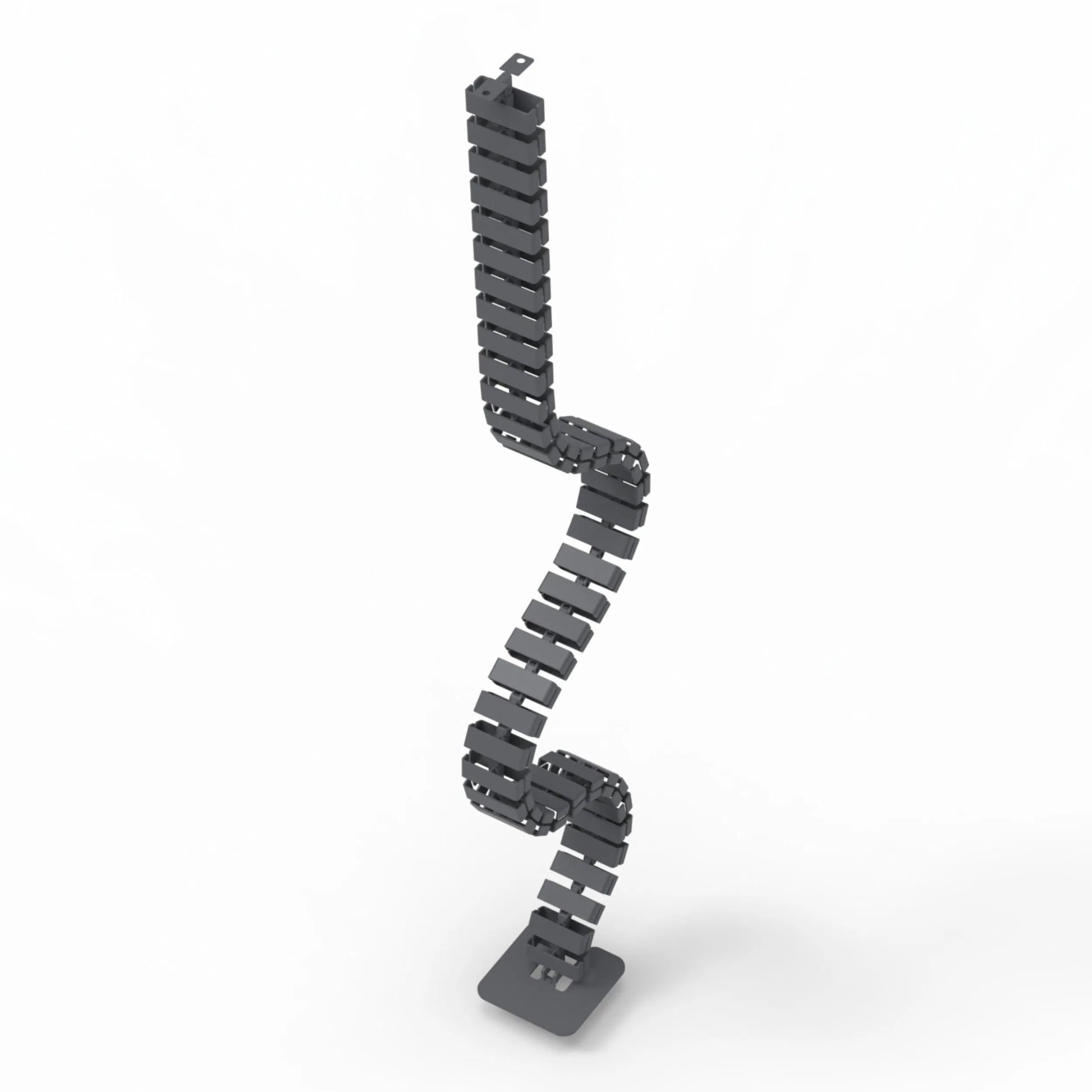 Flexible Under-Desk Cable Spine - angle view