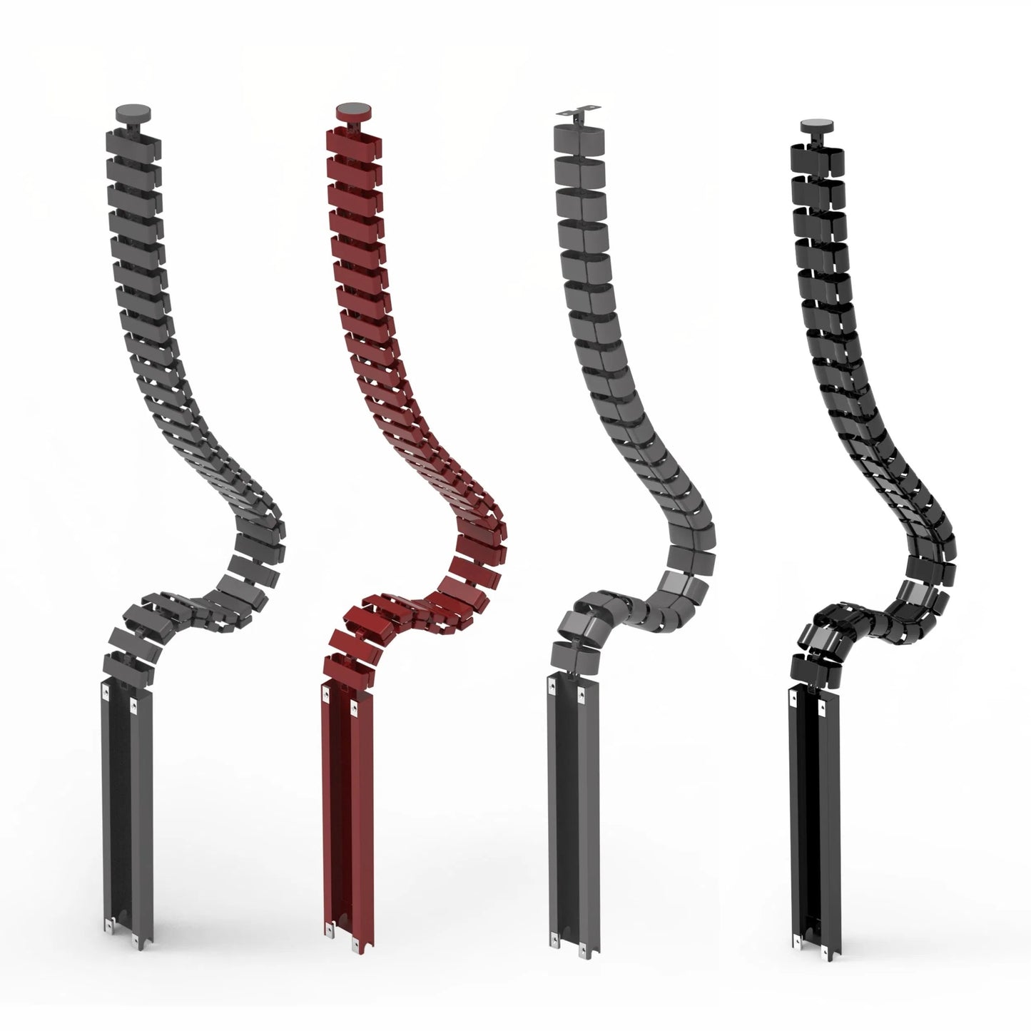 Flexible Under-Desk Cable Spine - detail view