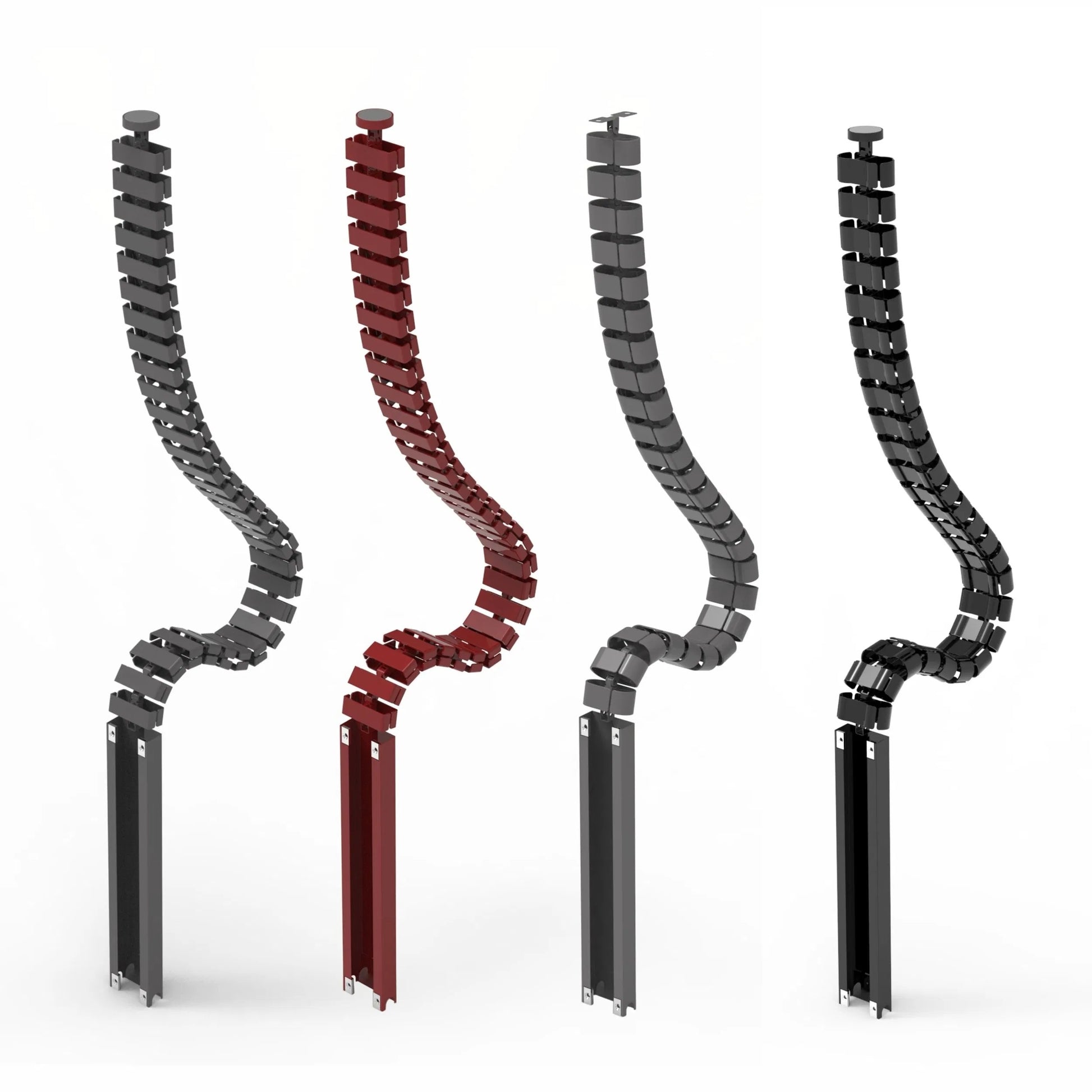 Flexible Under-Desk Cable Spine - detail view
