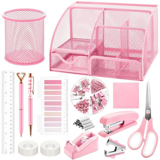 Eleven-Piece Mesh Desk Organizer Set - main view