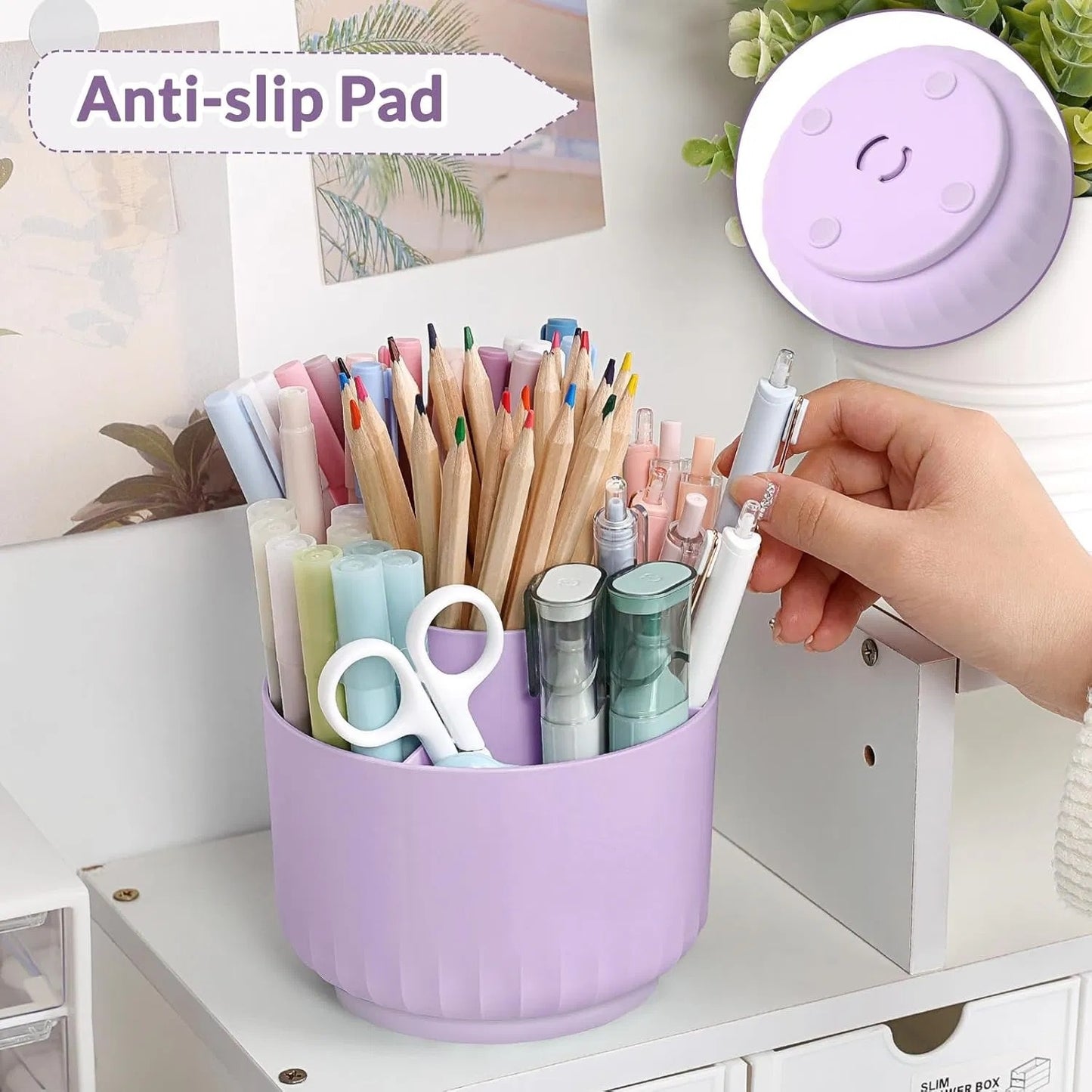 Five-Section Rotating Pen Holder - lifestyle view
