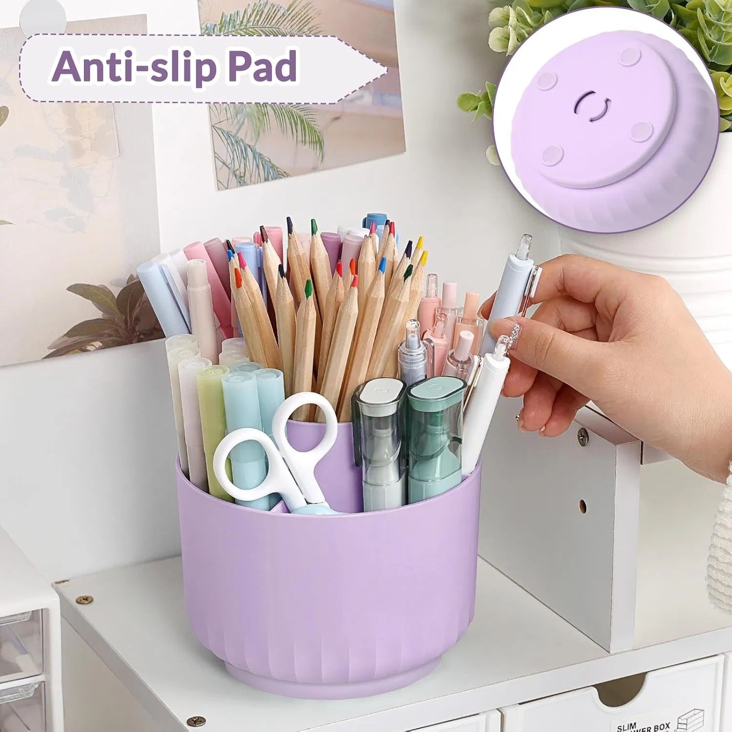 Five-Section Rotating Pen Holder - lifestyle view