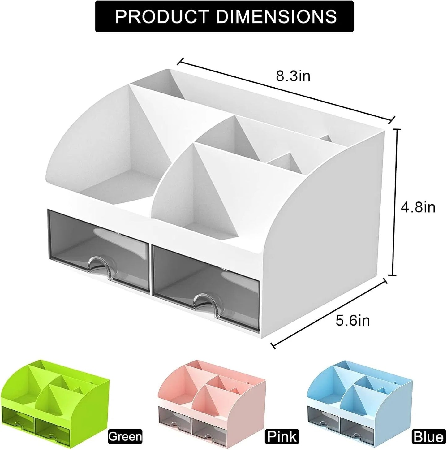 Desktop Organizer with Two Clear Drawers - lifestyle view