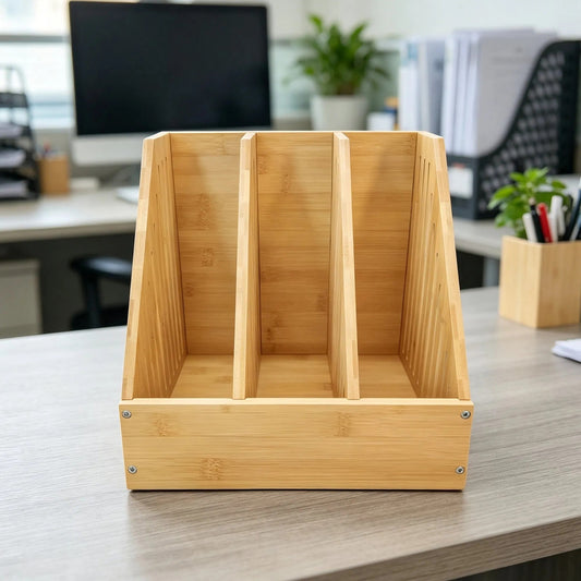 Vertical Bamboo File Sorter - main view
