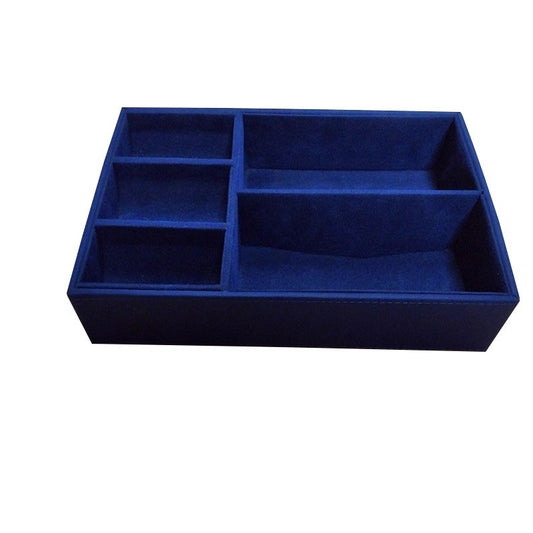 Leather Multi-Section Desktop Tray - angle view