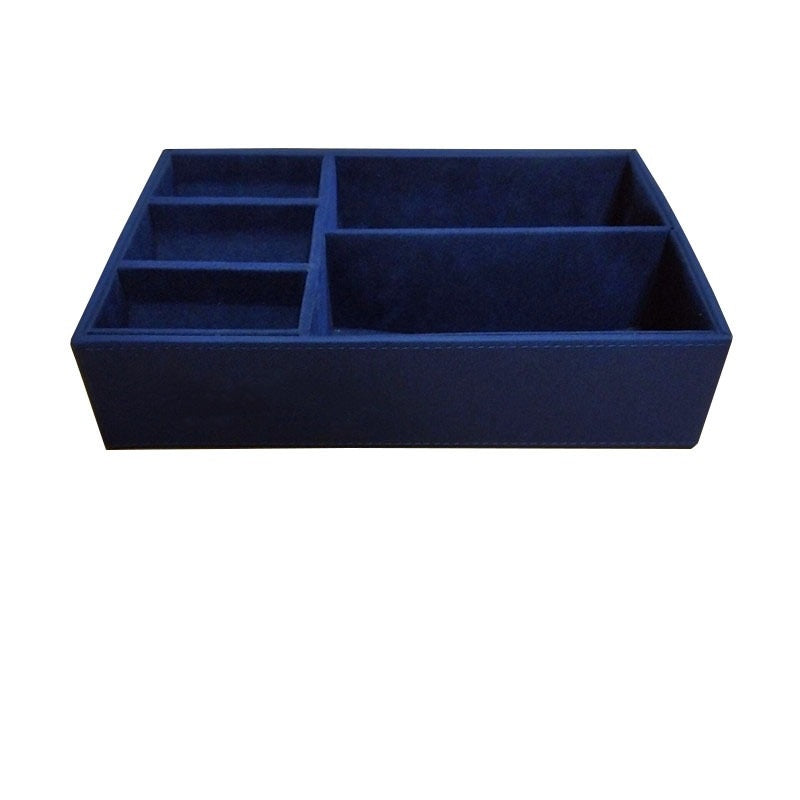 Leather Multi-Section Desktop Tray - detail view