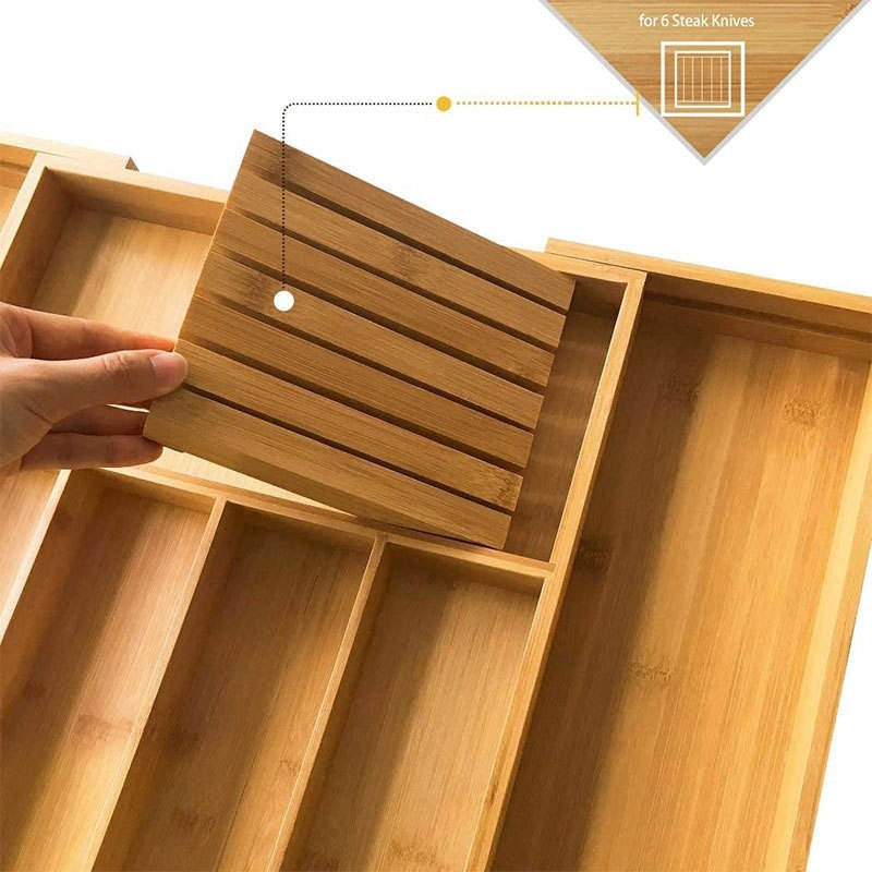 Expandable Bamboo Drawer Organizer - lifestyle view