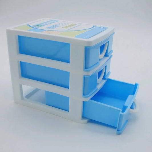 Three-Drawer Mini Desktop Storage Box - main view