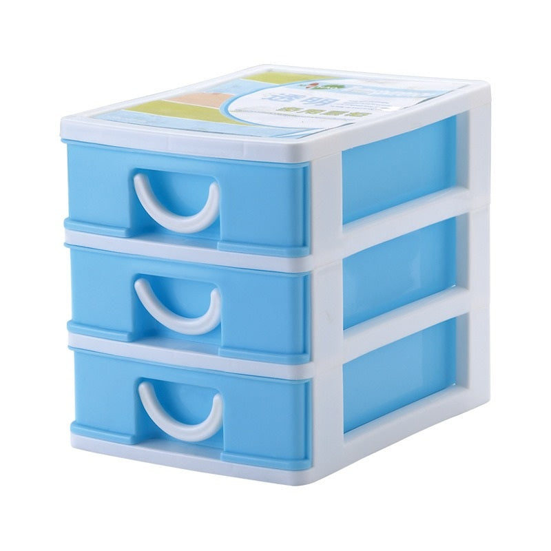 Three-Drawer Mini Desktop Storage Box - lifestyle view