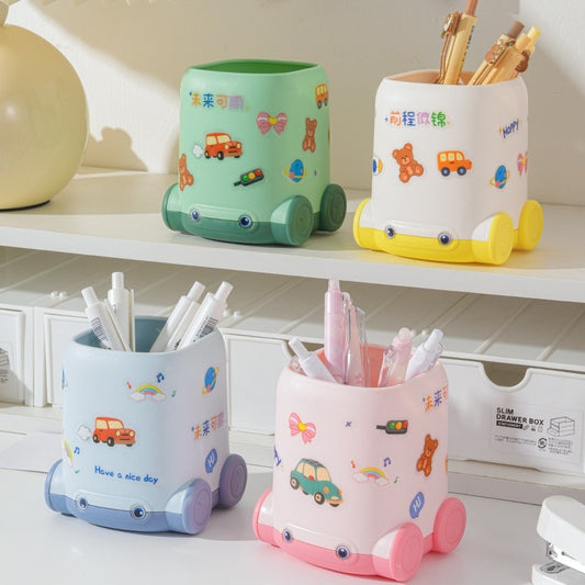 Compact Rolling-Style Pen Organizer - angle view
