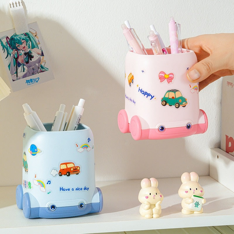 Compact Rolling-Style Pen Organizer - detail view