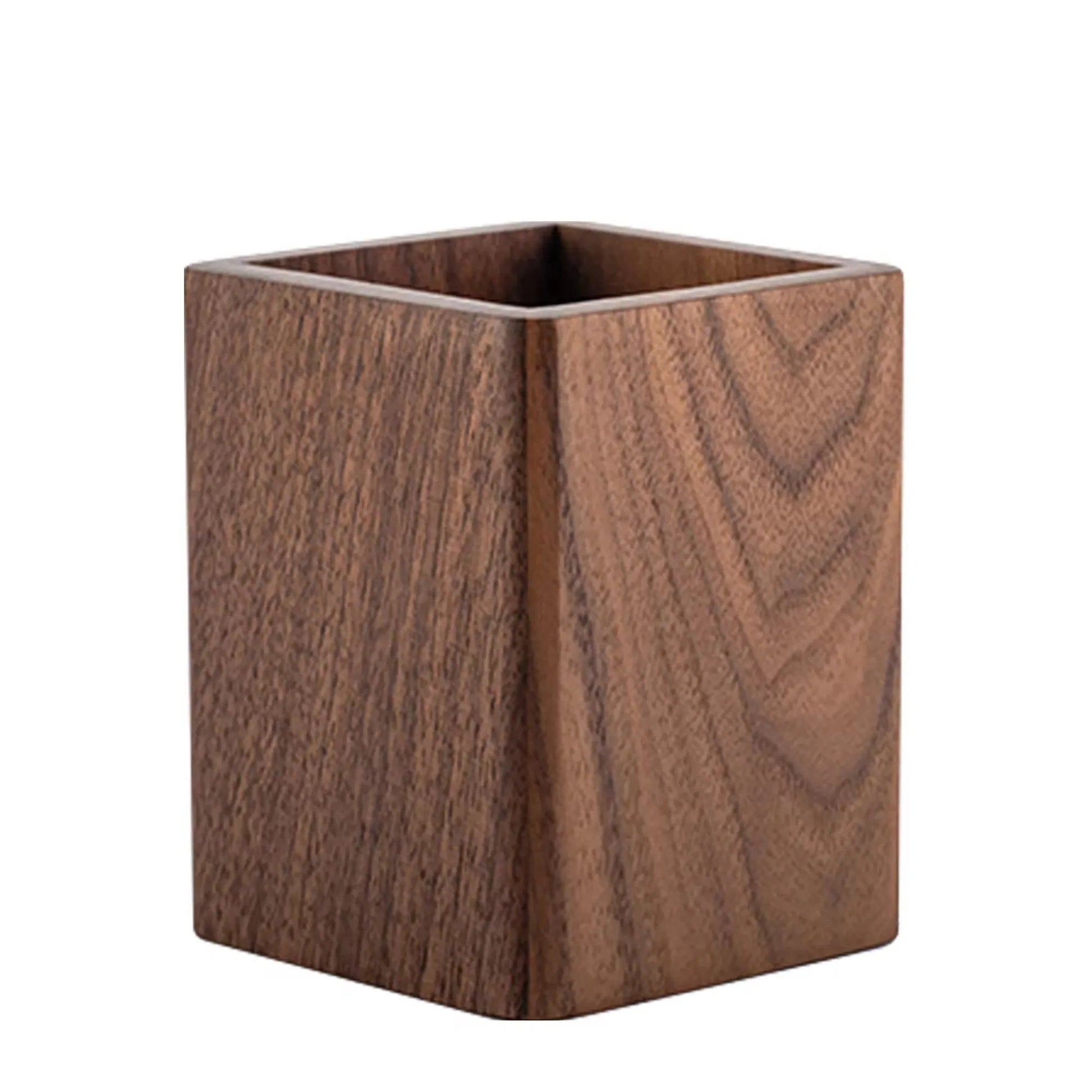 Wood-Grain Square Pen Cup - main view