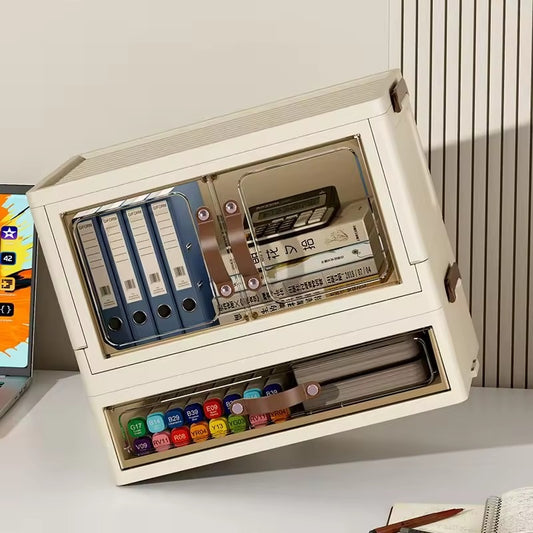 Stackable Desktop Supply Cabinet - angle view