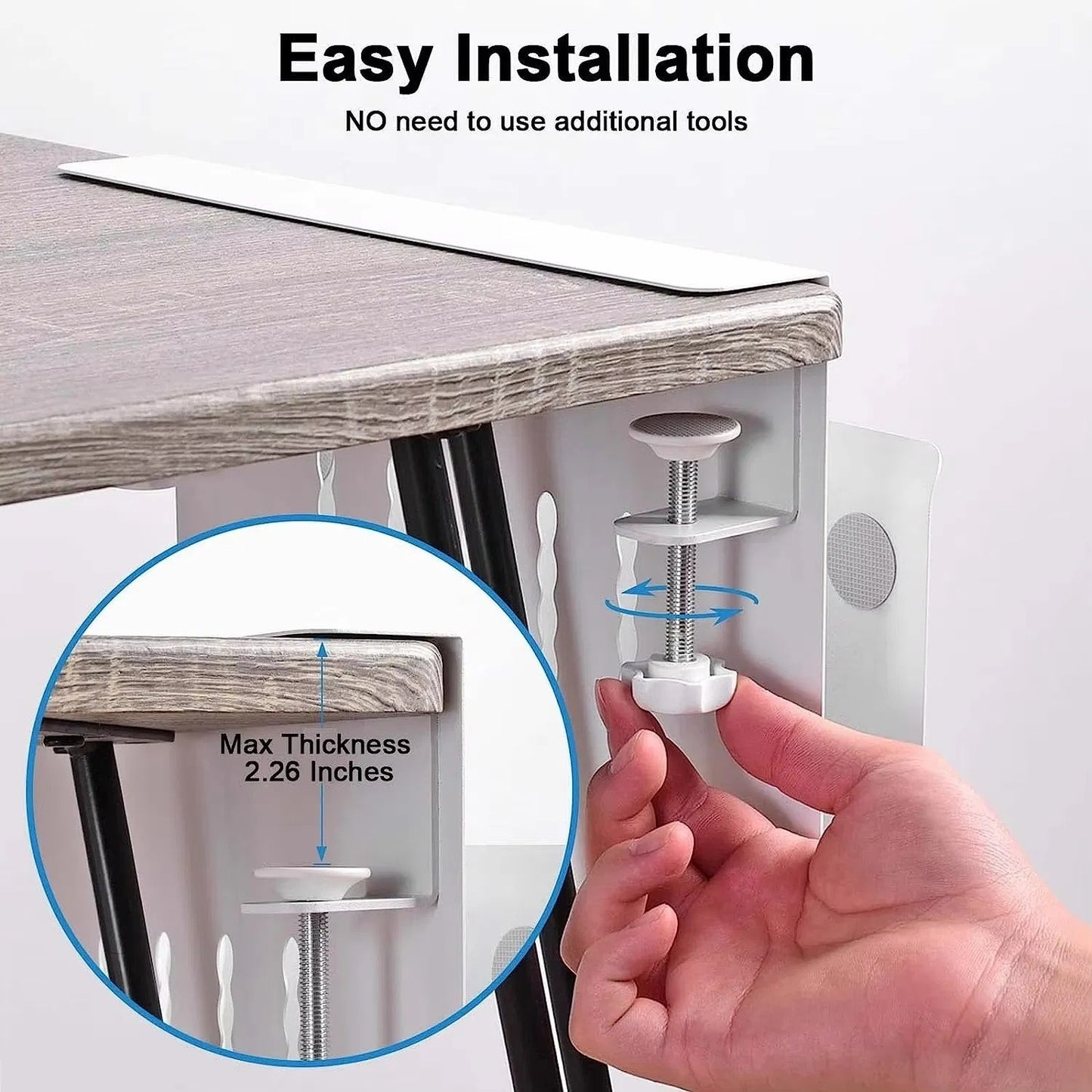 Clamp-On Under-Desk Storage Set - lifestyle view