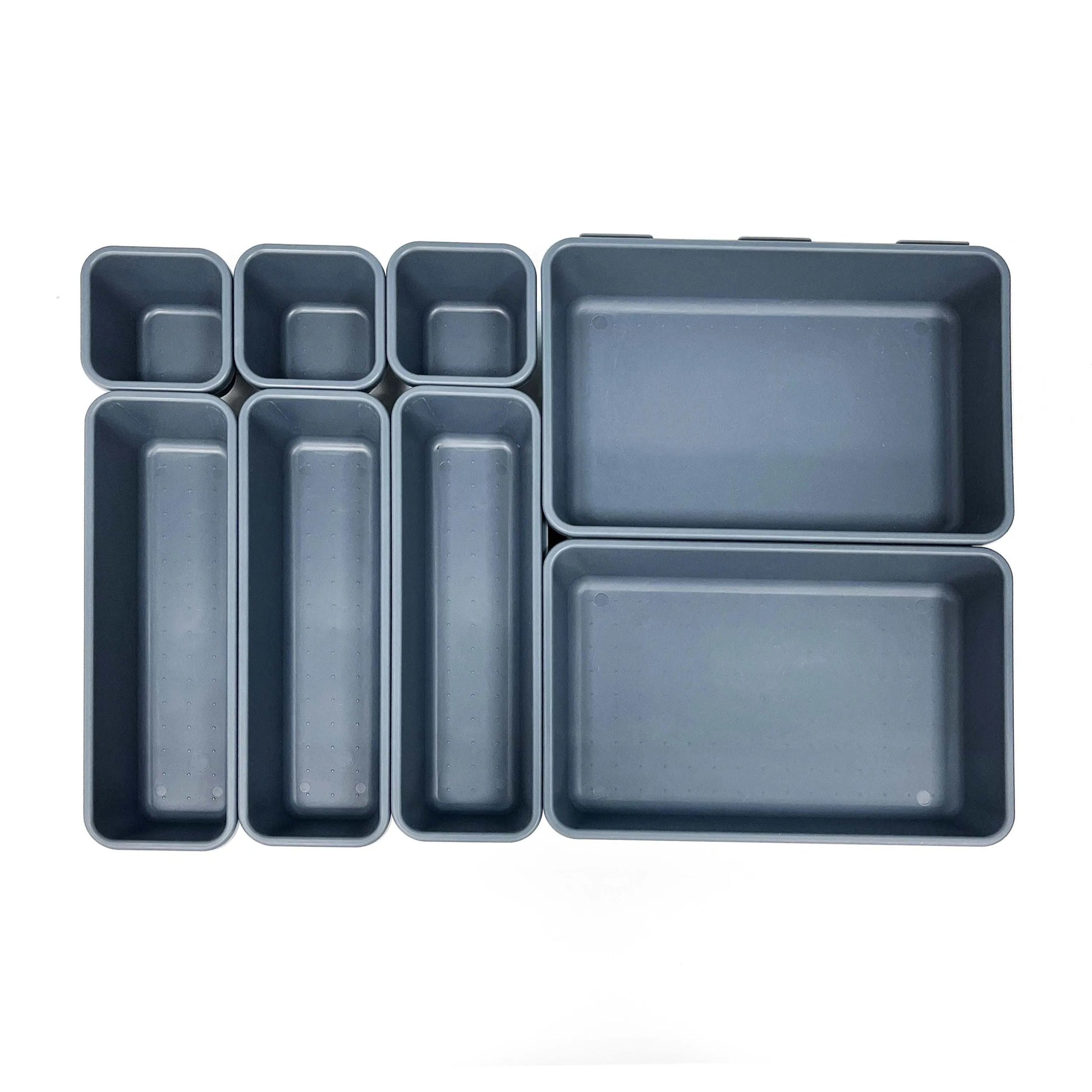 Interlocking Drawer Organizer Tray Set - angle view
