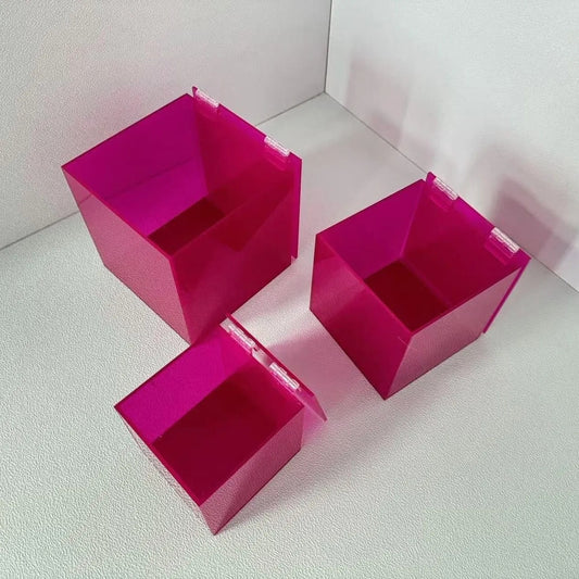 Pink Acrylic Organizer Box Set - angle view