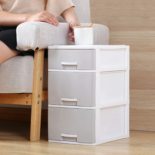 Three-Drawer Desktop Storage Cabinet - angle view