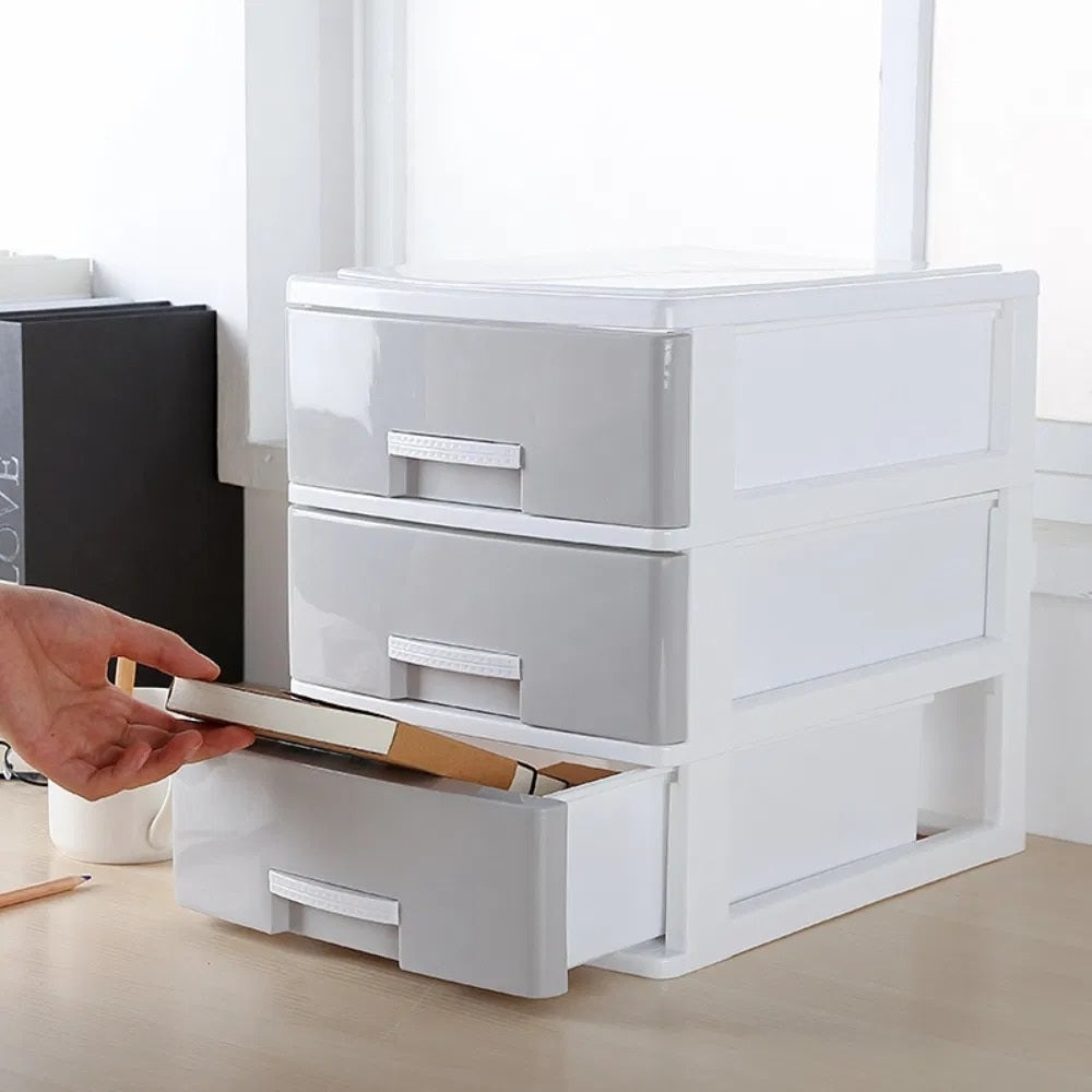 Three-Drawer Desktop Storage Cabinet - detail view