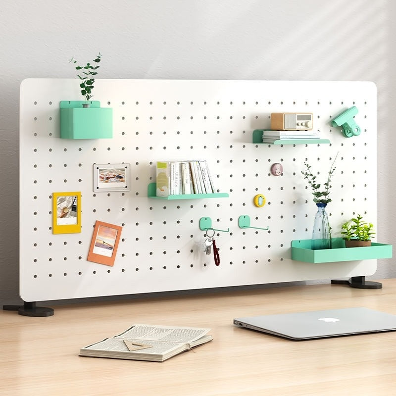 Clamp-On Desktop Pegboard Organizer - angle view