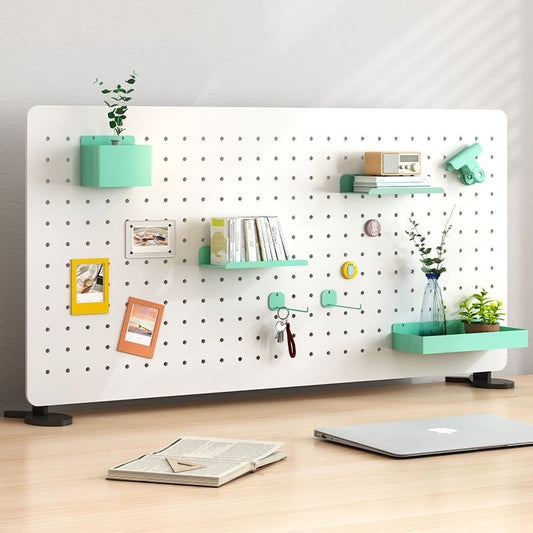 Clamp-On Desktop Pegboard Organizer - angle view