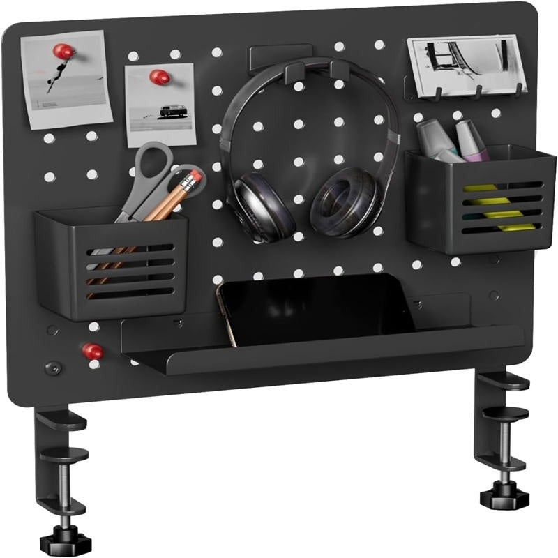 Clamp-On Desktop Pegboard Organizer - detail view