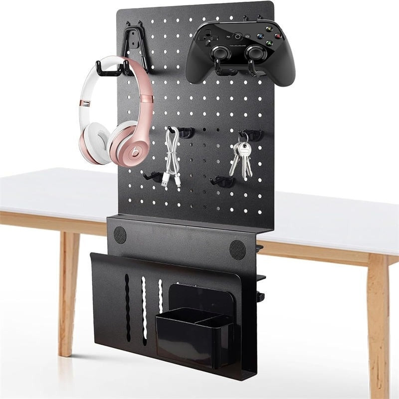 Clamp-On Desktop Pegboard Organizer - lifestyle view